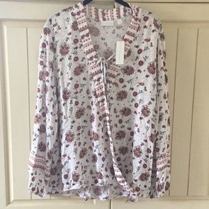 Light Flowy Top with Lace-up Detail